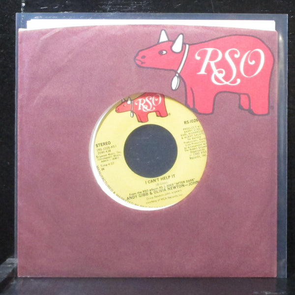 Andy Gibb & Olivia Newton-John - I Can't Help It 7" Mint- 26 RSO RS-1026 USA - Shuga Records