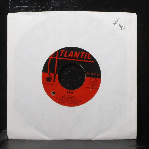 The Rascals - See / Away Away 7" VG+ Atlantic 45-2634 USA 1969 - Shuga Records