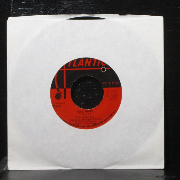 The Rascals - Carry Me Back / Real Thing 7" VG+ Atlantic 45-2664 USA lbl var - Shuga Records