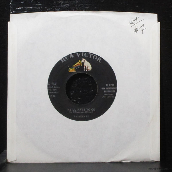 Jim Reeves - He'll Have To Go / In A Mansion Stands My Love 7" VG+ RCA 47-7643 - Shuga Records