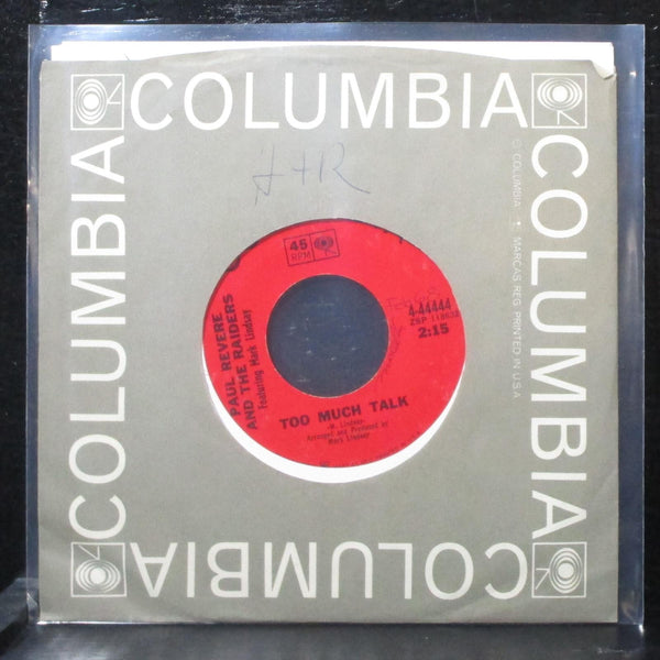 Paul Revere & Raiders - Too Much Talk / Happening '68 7" VG+ Columbia 4-44444 - Shuga Records