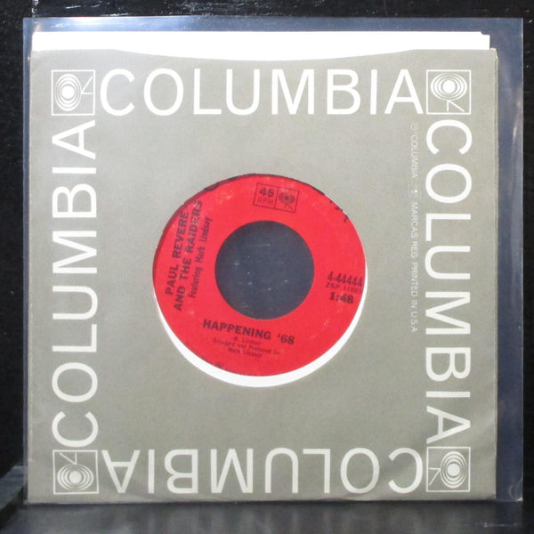 Paul Revere & Raiders - Too Much Talk / Happening '68 7" VG+ Columbia 4-44444 - Shuga Records