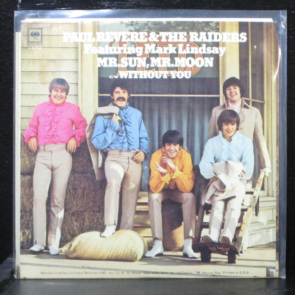 Paul Revere & Raiders - Mr. Sun Mr. Moon / Without You 7" VG+ Columbia 4-44744 - Shuga Records