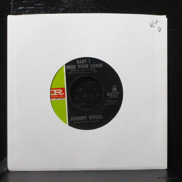 Johnny Rivers - Baby I Need Your Lovin' 7" VG+ Imperial IM 66227 USA 1967 - Shuga Records