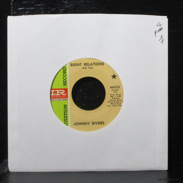 Johnny Rivers - Right Relations / A Better Life 7" VG Promo Imperial 66335 USA - Shuga Records