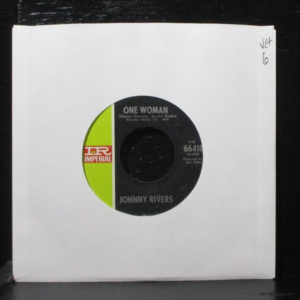 Johnny Rivers - One Woman / Ode To John Lee 7" VG+ Imperial 66418 USA 1969 - Shuga Records