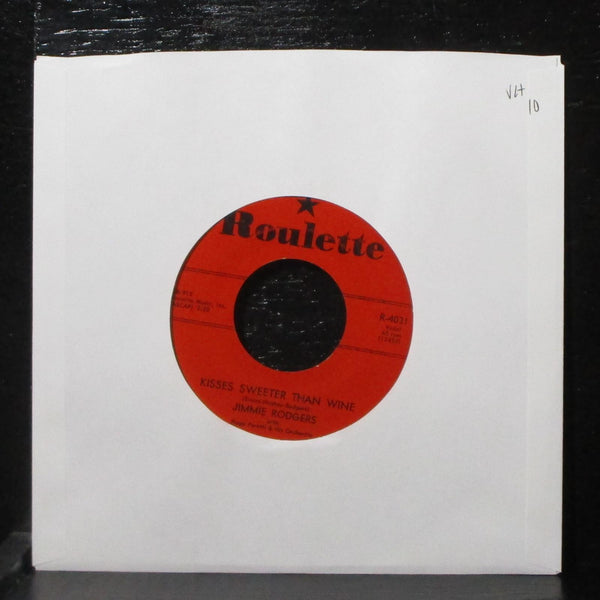 Jimmie Rodgers - Kisses Sweeter Than Wine 7" VG+ Roulette R-4031 USA 1957 - Shuga Records