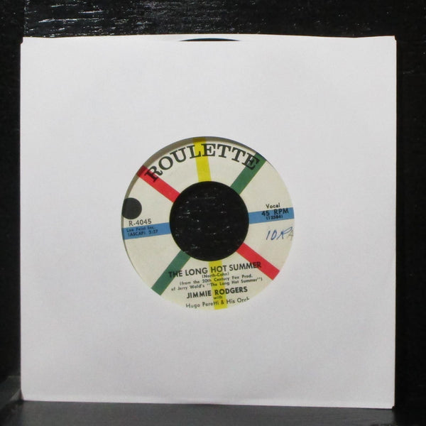 Jimmie Rodgers - Oh-Oh, I'm Falling In Love Again 7" VG+ Roulette R-4045 USA - Shuga Records