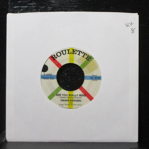 Jimmie Rodgers - Are You Really Mine / The Wizard 7" VG+ Roulette R-4090 USA - Shuga Records