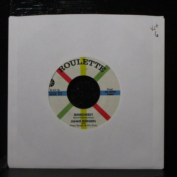 Jimmie Rodgers - Bimbombey / You Understand Me 7" VG+ Roulette R-4116 USA - Shuga Records