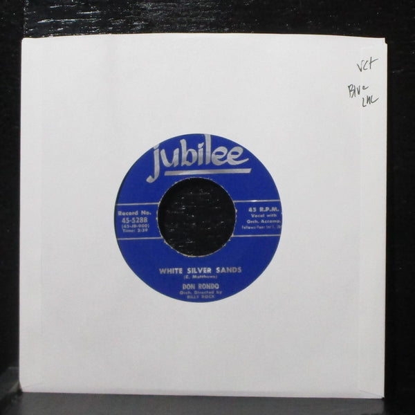 Don Rondo - White Silver Sands / Stars Fell On Alabama 7" VG+ Jubilee 45-5288 - Shuga Records