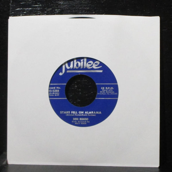 Don Rondo - White Silver Sands / Stars Fell On Alabama 7" VG+ Jubilee 45-5288 - Shuga Records