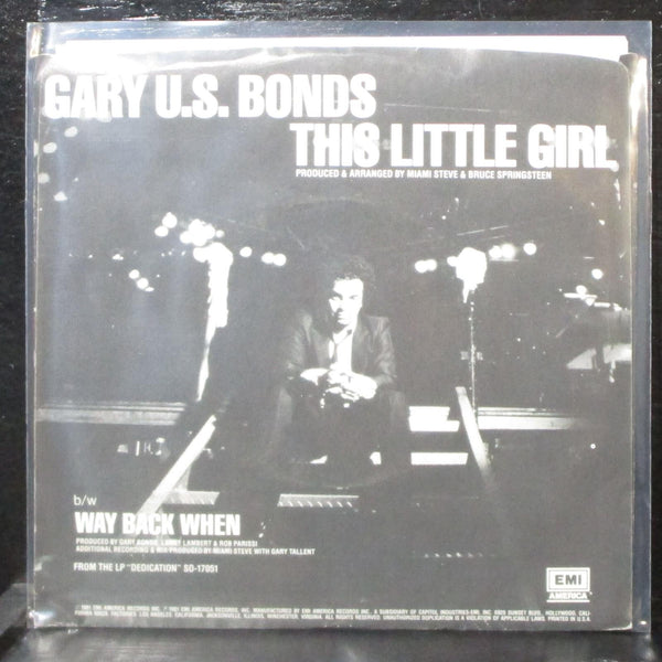 Gary U.S. Bonds - This Little Girl 7" Mint- Promo EMI 8079 USA 1981 - Shuga Records