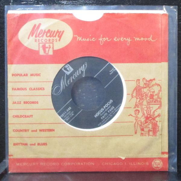 Patti Page - Let Me Go, Lover! / Hocus-Pocus 7" VG+ Mercury 70511-X45 USA 1954 - Shuga Records
