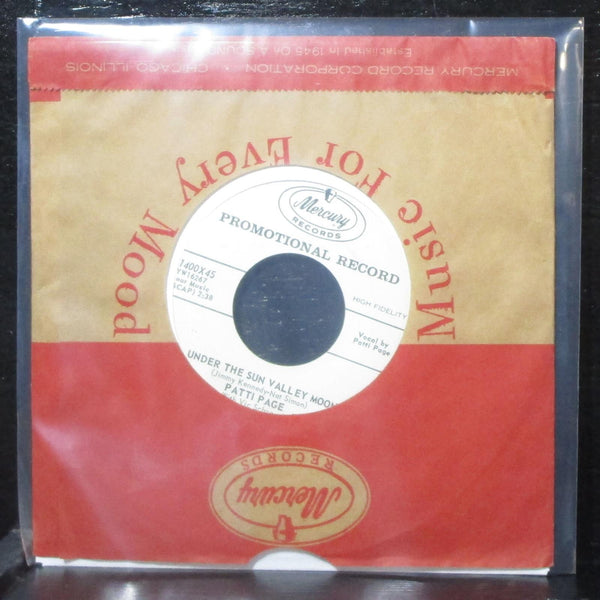 Patti Page - Trust In Me / Under The Sun Valley Moon 7" VG+ Promo 71400X45 USA - Shuga Records