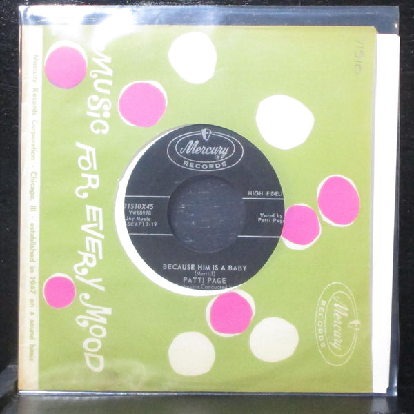 Patti Page - Goodbye Charlie / Because Him Is A Baby 7" Mint- Mercury 71510X45 - Shuga Records
