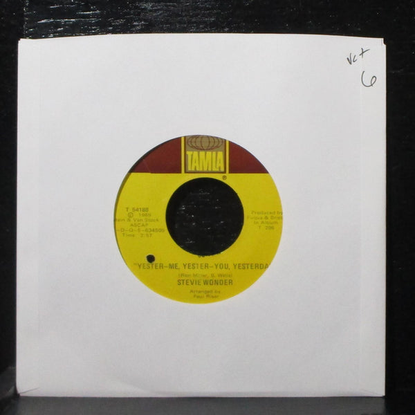 Stevie Wonder - Yester-Me, Yester-You, Yesterday 7" VG+ Tamla T 54188 USA 1969 - Shuga Records