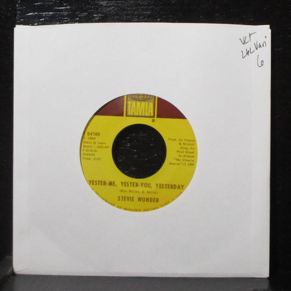 Stevie Wonder - Yester-Me, Yester-You, Yesterday 7" VG+ Tamla T 54188 label var - Shuga Records