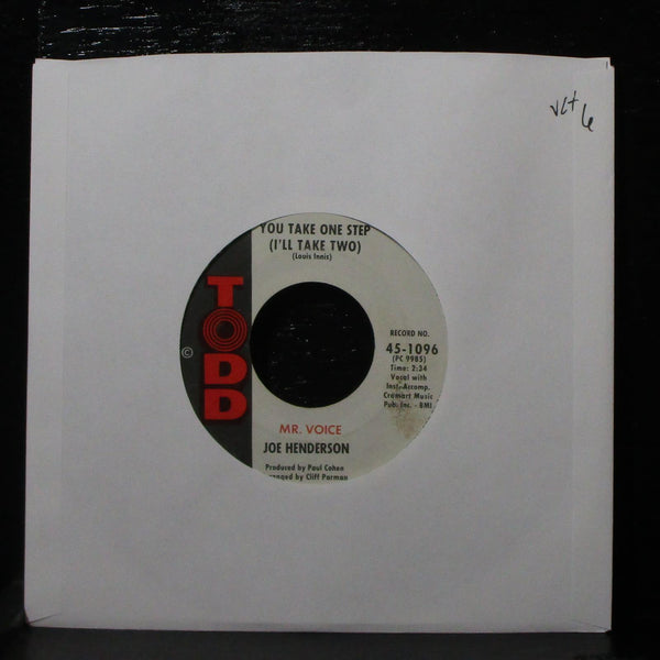 Joe Henderson - If We Could Start All Over Again 7" VG+ Todd 45-1096 USA 1964 - Shuga Records
