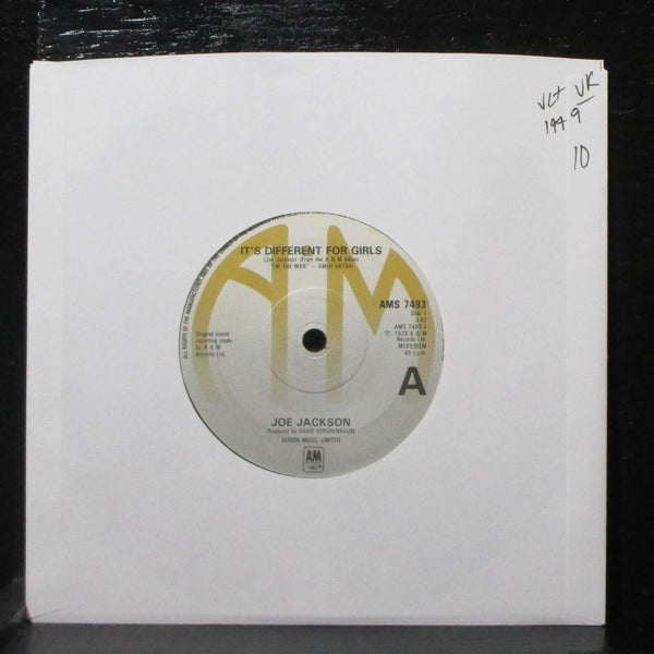 Joe Jackson - It's Different For Girls / Friday 7" VG+ A&M AMS 7493 UK 1979 - Shuga Records