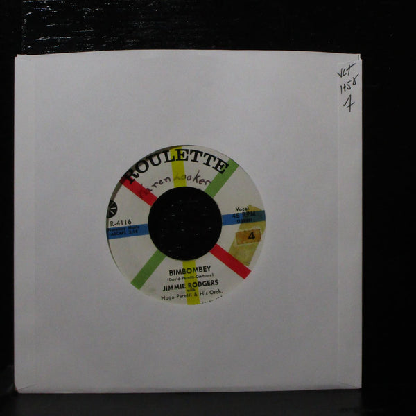 Jimmie Rodgers - Bimbombey / You Understand Me 7" VG+ Roulette R-4116 USA 1958 - Shuga Records