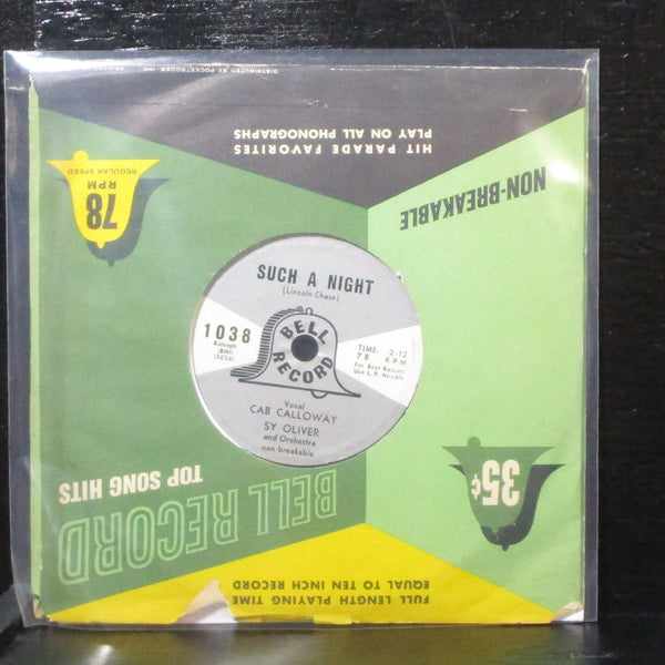 Cab Calloway - Jilted / Such A Night 7" VG+ Vinyl 78 Bell 1038 USA 1954 - Shuga Records