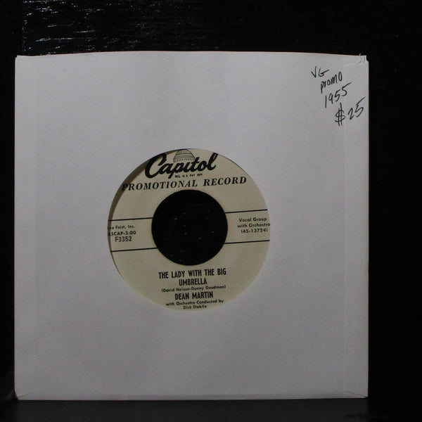 Dean Martin - The Lady With The Big Umbrella 7" VG Promo Capitol F3352 USA 1955 - Shuga Records