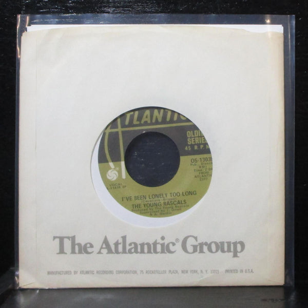 The Young Rascals - I've Been Lonely Too Long 7" Mint- Atlantic OS-13039 USA - Shuga Records