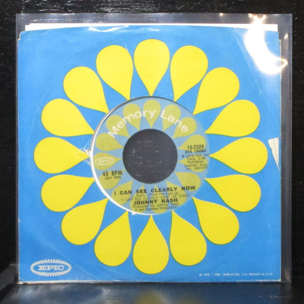 Johnny Nash - I Can See Clearly Now / Stir It Up 7" VG+ Epic 15-2329 USA 1974 - Shuga Records