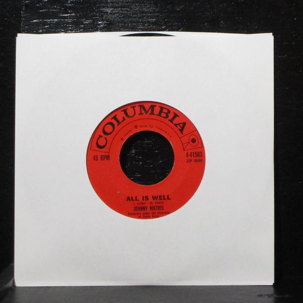Johnny Mathis - Starbright / All Is Well 7" VG+ Columbia 4-41583 USA 1960 - Shuga Records