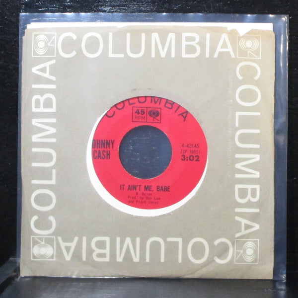 Johnny Cash - It Ain't Me, Babe / Time And Time Again 7" VG Columbia 4-43145 USA - Shuga Records