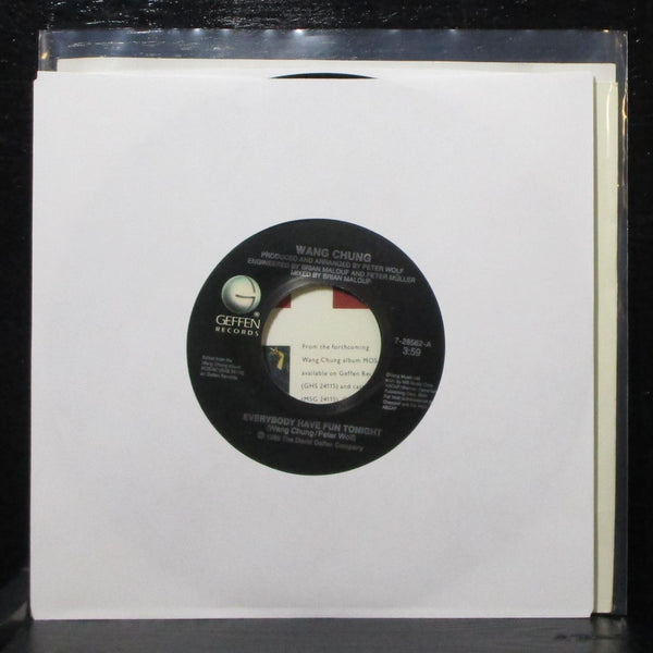Wang Chung - Everybody Have Fun Tonight 7" Mint- Geffen 7-28562 USA 1986 - Shuga Records