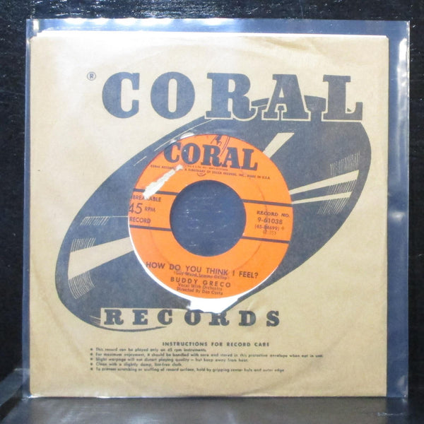 Buddy Greco - How Do You Think I Feel? / Don't Say Goodbye 7" VG+ Coral 9-61038 - Shuga Records