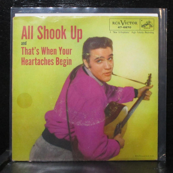 Elvis Presley - All Shook Up / That's When Your Heartaches Begin 7" VG 47-6870 - Shuga Records