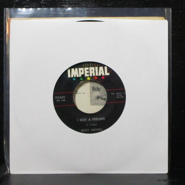 Ricky Nelson - Lonesome Town / I Got A Feeling 7" VG+ Imperial X5545 USA 1958 - Shuga Records