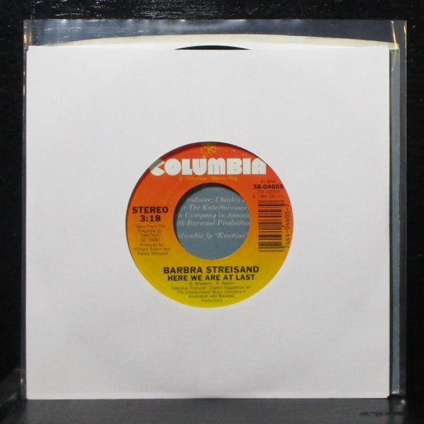 Barbra Streisand - Left In The Dark / Here We Are At Last 7" Mint- 38-04605 USA - Shuga Records