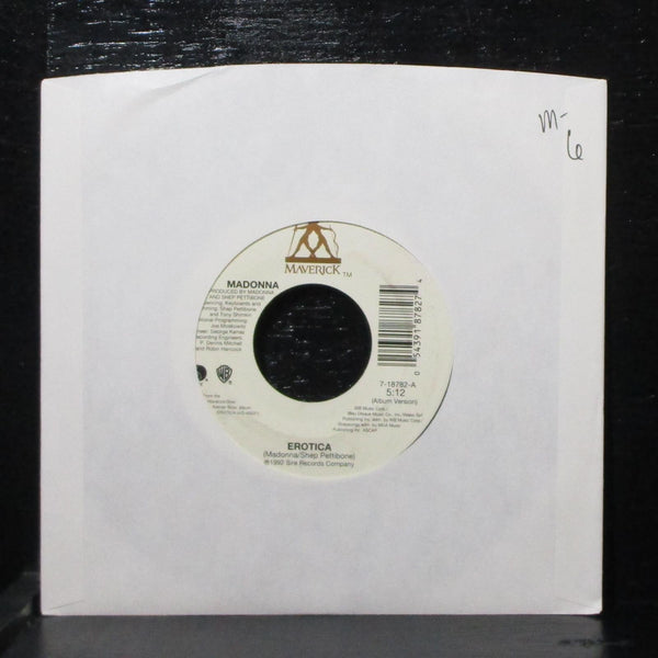 Madonna - Erotica 7" Mint- Maverick 7-18782 USA 1992 - Shuga Records