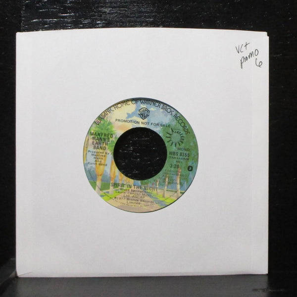 Manfred Mann's Earth Band - Spirit In The Night 7" VG+ Promo WBS 8355 USA 1977 - Shuga Records