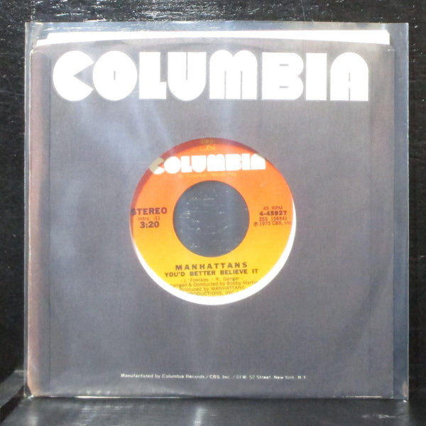Manhattans - You'd Better Believe It / Soul Train 7" Mint- Columbia 4-45927 USA - Shuga Records