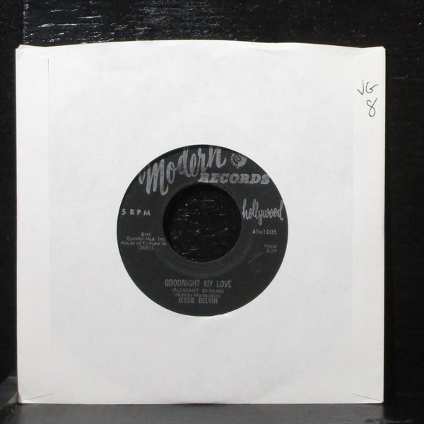 Jessie Belvin - Goodnight My Love / I Want You With Me Xmas 7" VG Modern 45x1005 - Shuga Records