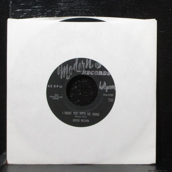 Jessie Belvin - Goodnight My Love / I Want You With Me Xmas 7" VG Modern 45x1005 - Shuga Records