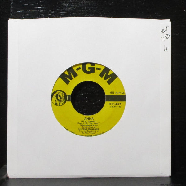 Silvana Mangano - Anna / I Loved You 7" VG+ MGM K11457 USA 1953 - Shuga Records