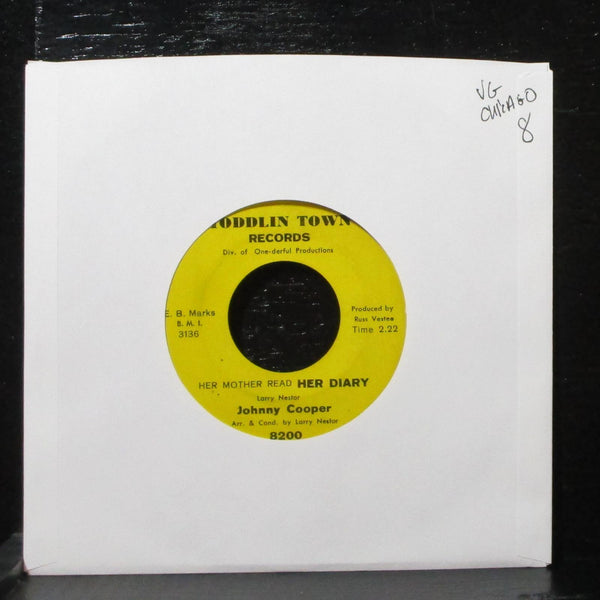 Johnny Cooper - Her Mother Read HER DIARY / This Time 7" VG Toddlin' Town 8200 - Shuga Records