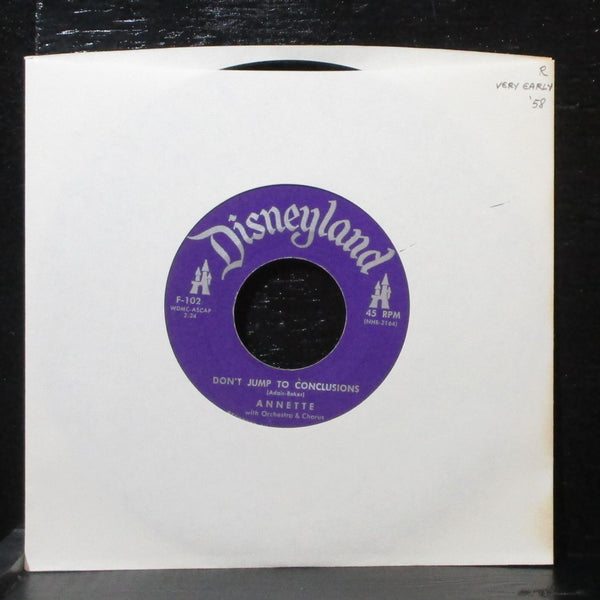 Annette - How Will I Know My Love? 7" VG Disneyland F-102 USA 1958 - Shuga Records
