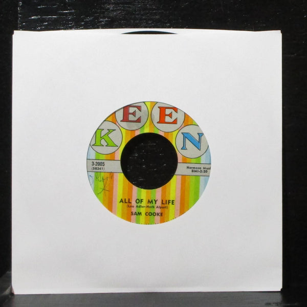 Sam Cooke - Stealing Kisses / All Of My Life 7" VG+ Keen 3-2005 USA 1958 - Shuga Records