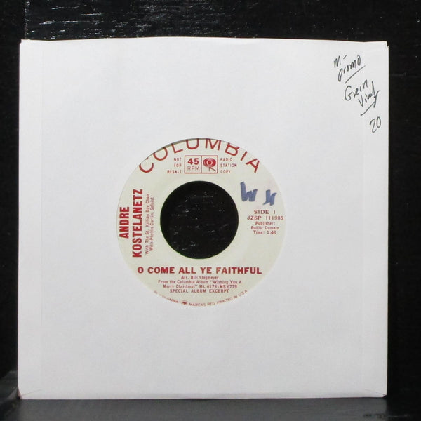 Andre Kostelanetz - O Come All Ye Faithful 7" Mint- Promo Columbia JZSP 111905 - Shuga Records