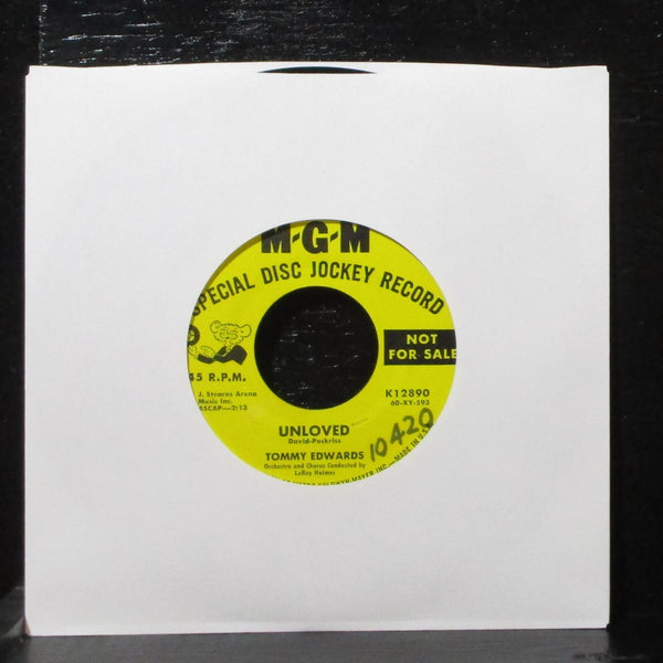 Tommy Edwards - I Really Don't Want To Know / Unloved 7" VG+ Promo MGM K12890 - Shuga Records
