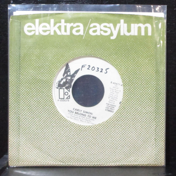 Carly Simon - You Belong To Me 7" Mint- Promo Elektra E-45477 USA 1978 - Shuga Records