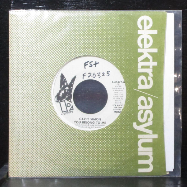 Carly Simon - You Belong To Me 7" Mint- Promo Elektra E-45477 USA 1978 - Shuga Records