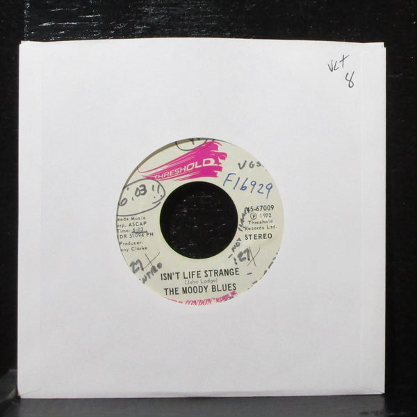 The Moody Blues - Isn't Life Strange / After You Came 7" VG+ Threshold 45-67009 - Shuga Records